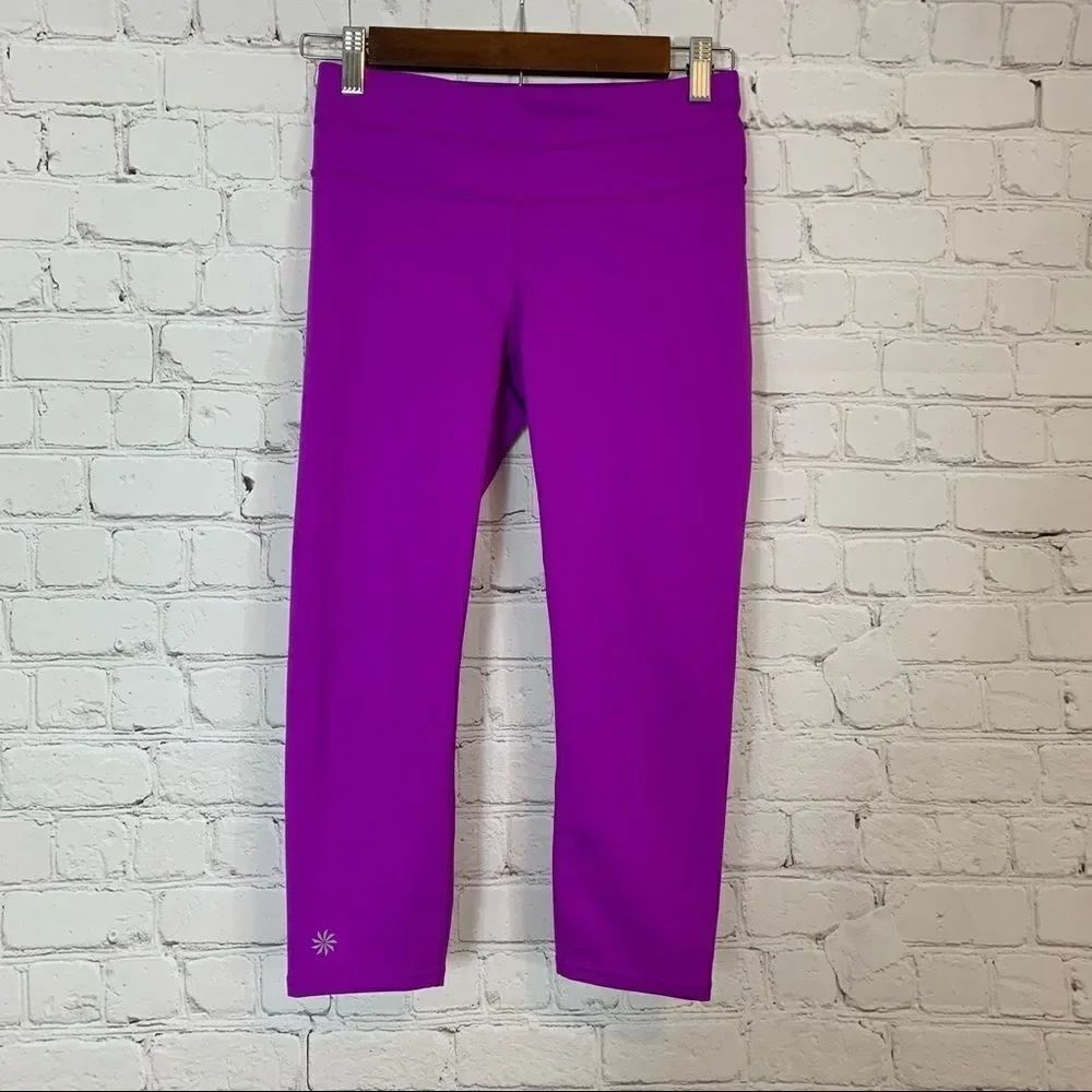 Athleta Purple Capris Running Pants Activewear Bottoms size extra small